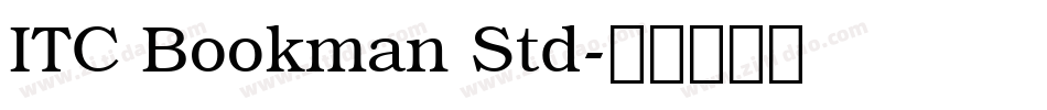 ITC Bookman Std字体转换